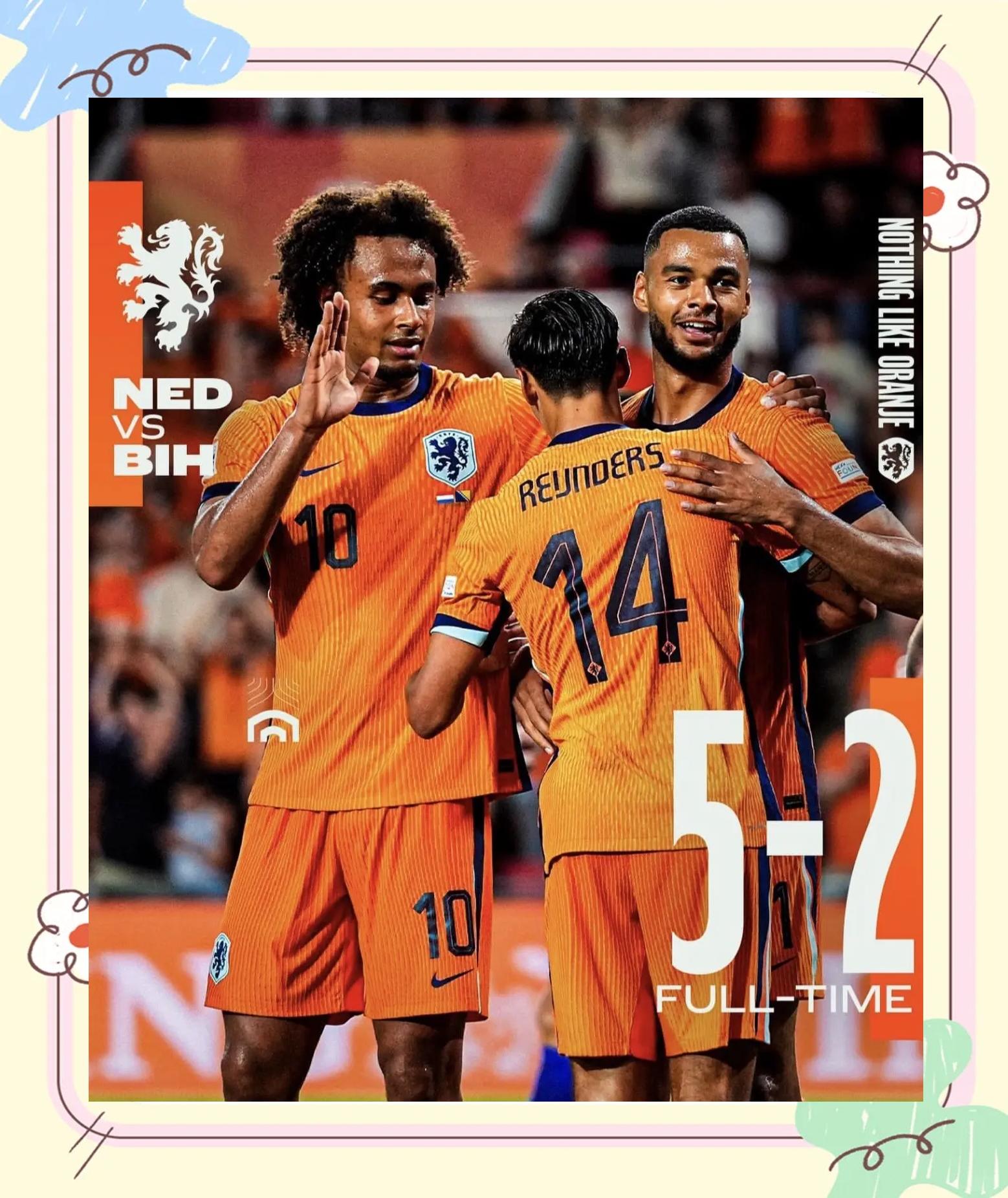 荷兰客场战胜波兰，实现欧锦赛主场优势